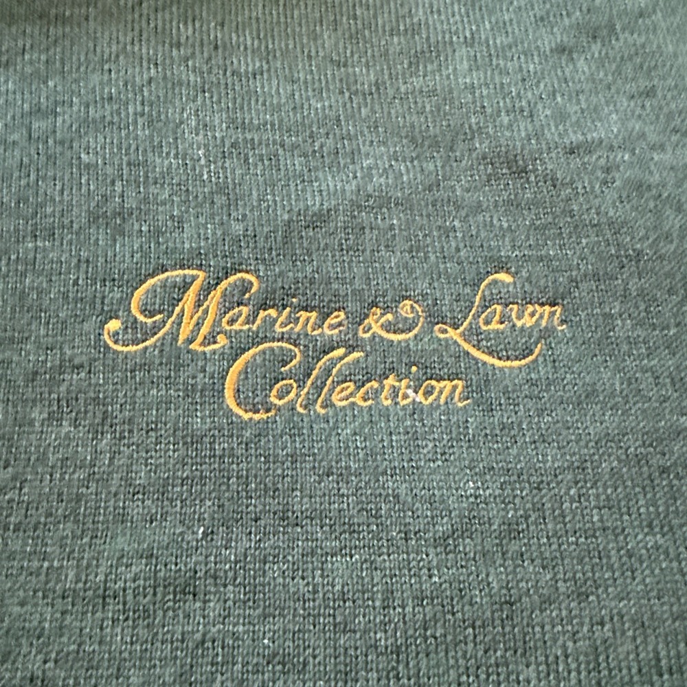 Turtleson 100% Merino Wool Quarter Zip Sweater Men's Large Forest Green Pullover - Picture 9 of 9